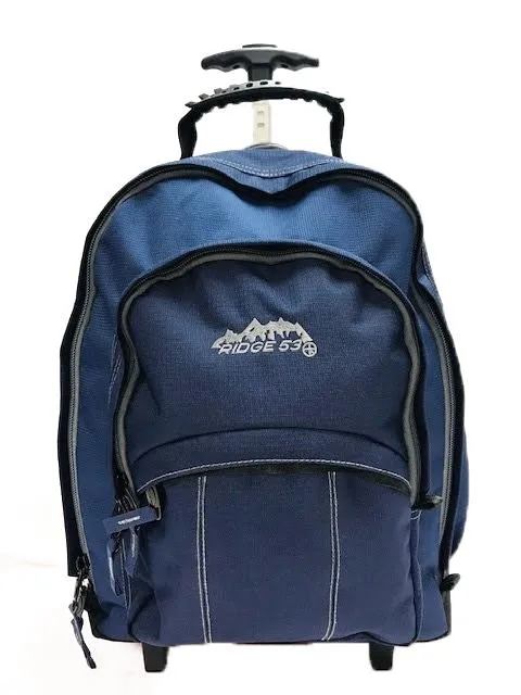 ■ Ridge 53 - Temple Wheeled Backpack - Navy/Grey