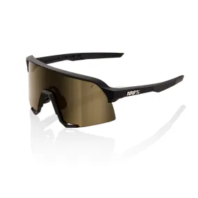 100% S3 Cycling Sunglasses - Soft Tact Black - Soft Gold Mirror