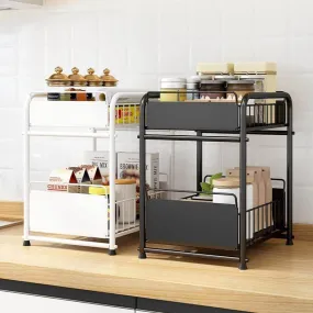 2-Tier Organizer with Sliding Kitchen Storage Drawers