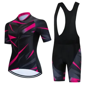 2024 Women Cycling Jersey Bicycle Clothes Female Ciclismo Short sleeve suit Road Bike Clothing Riding Shirt Team girl Jersey set