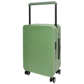 20" Cabin Size USB Port Suitcase Four Wheels Hard Shell Smart Luggage Expedition Green