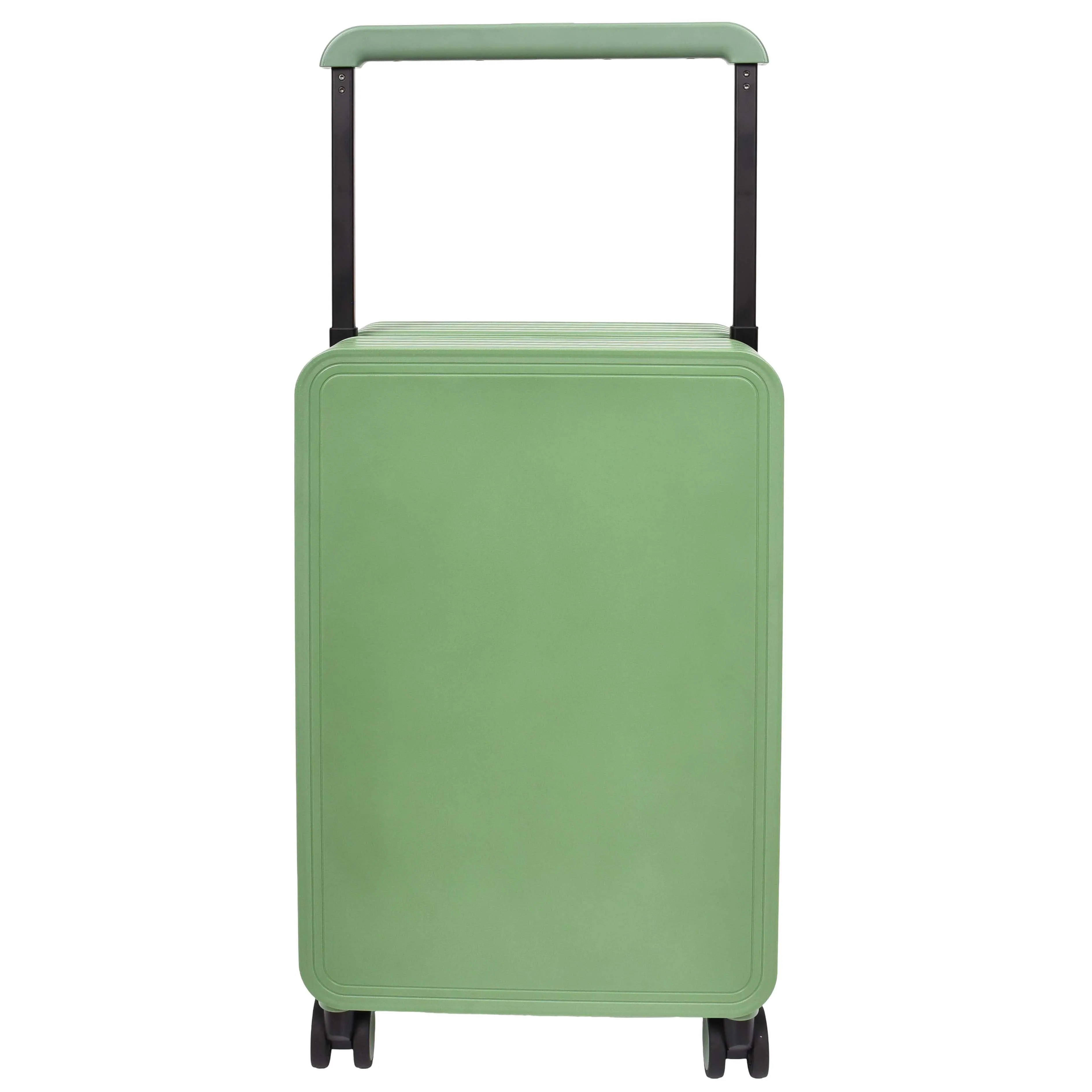 20" Cabin Size USB Port Suitcase Four Wheels Hard Shell Smart Luggage Expedition Green