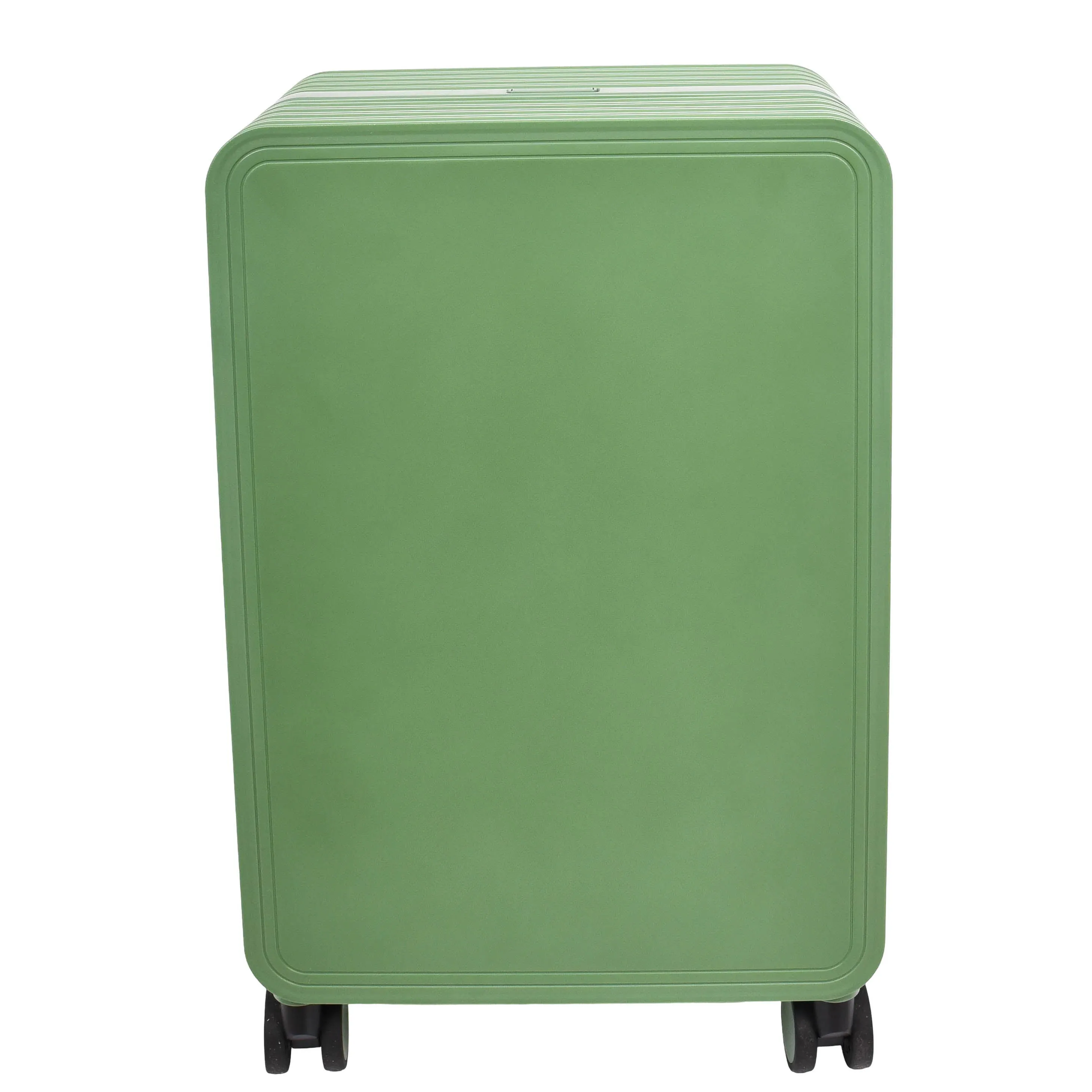 20" Cabin Size USB Port Suitcase Four Wheels Hard Shell Smart Luggage Expedition Green