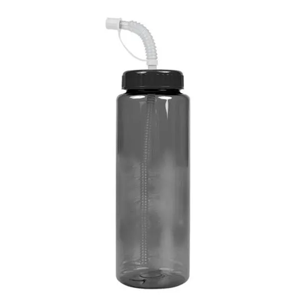 32 Oz. Guzzler Trans. Color Bottle - Straw Lid (Q532722)