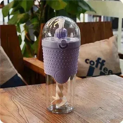 500ML Kids Plastic Water bottles Protein Shaker Blender Bottles with straw BPA Free Portable Sport My Water bottles