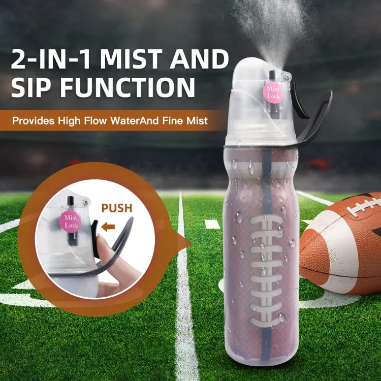 590ml Summer Outdoor Sports Training Spray Cooling Water Cup, Color: Dream Purple 3-layers