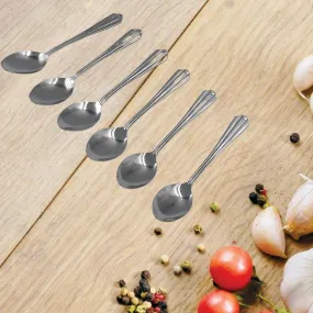 5933 Stainless Steel Spoon Set of 6, Table Spoon Great Housewarming Gift, Food Grade Silverware for Home, Kitchen or Restaurant - Mirror Polished