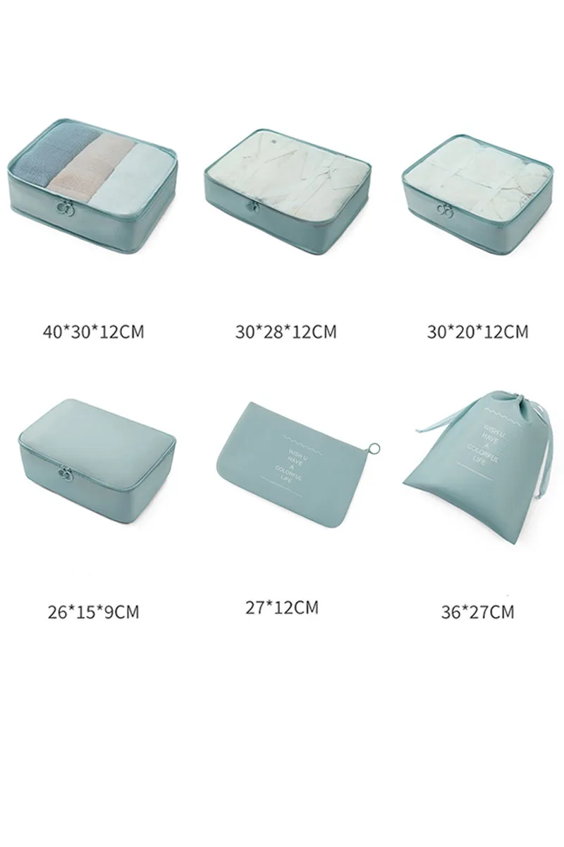 6 SET PACKING CUBES FOR SUITCASES,