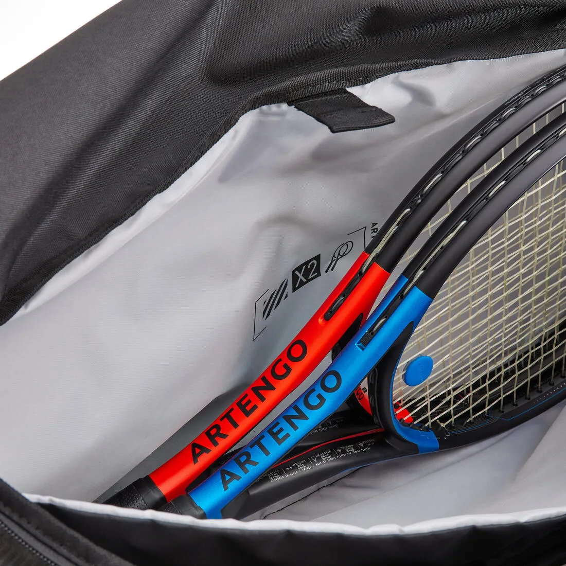 9-Racket Tennis Bag L Team Duffle - Black/Grey