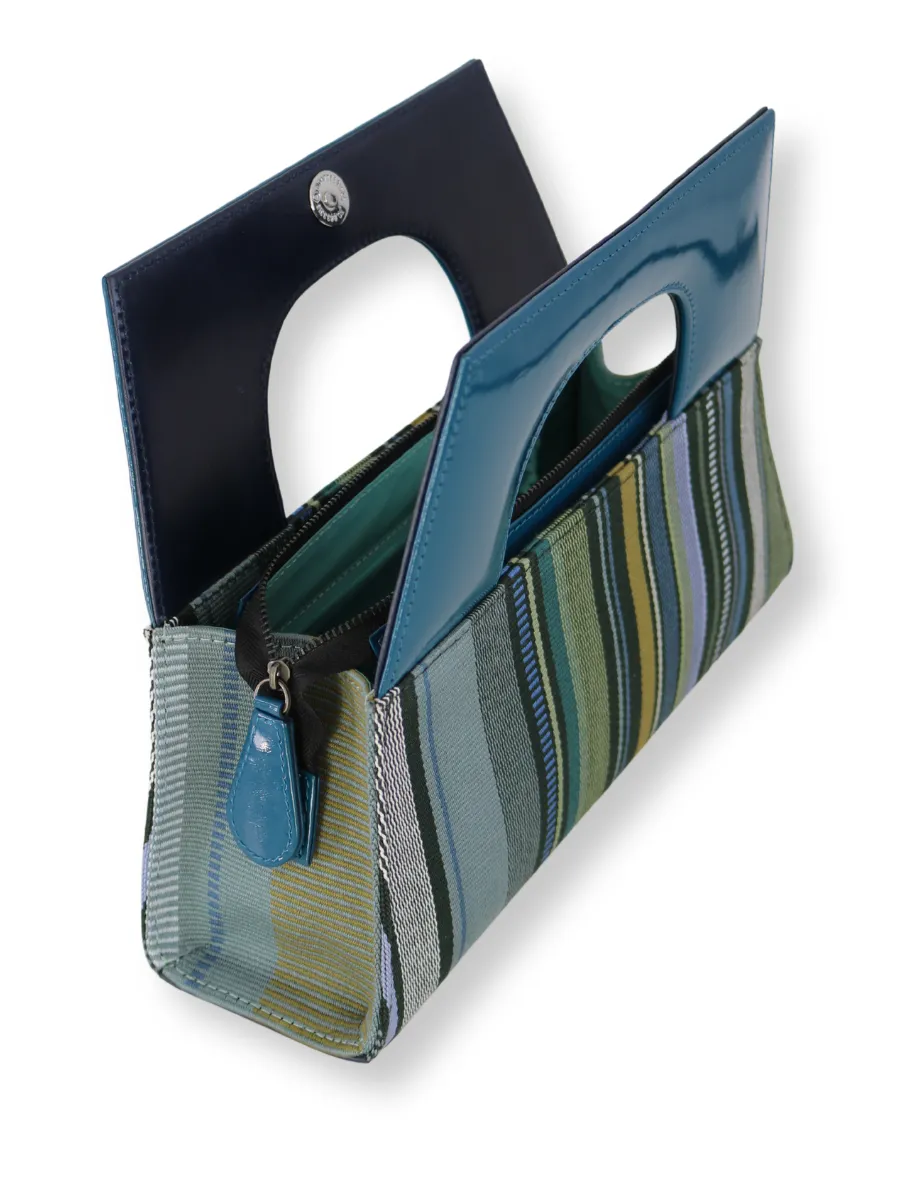 A-Chica Handbag - Greens & Teal Handle