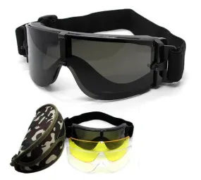 Airsoft Tactical Military Motorcycle Hunting Protection Glasses X800 3 Lenses Kit ATGM013