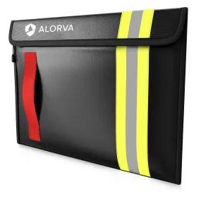 Alorva Fireproof & Water Resistant Document Bag 15.5 x 11 x 3 Inches