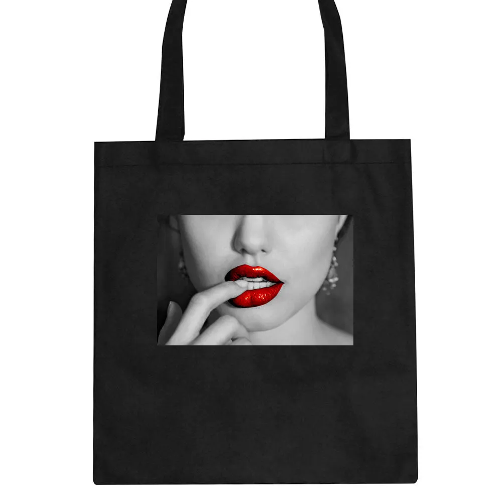 Angelina Red Lips Sexy Tote Bag