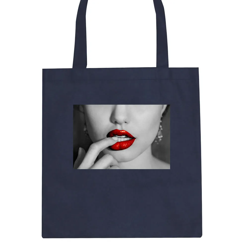 Angelina Red Lips Sexy Tote Bag