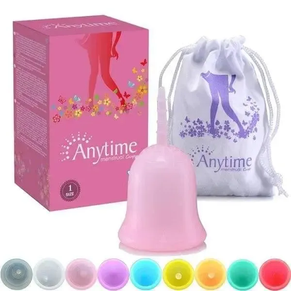 Anytime Reusable Menstrual Period Cup Medical Grade Silicone