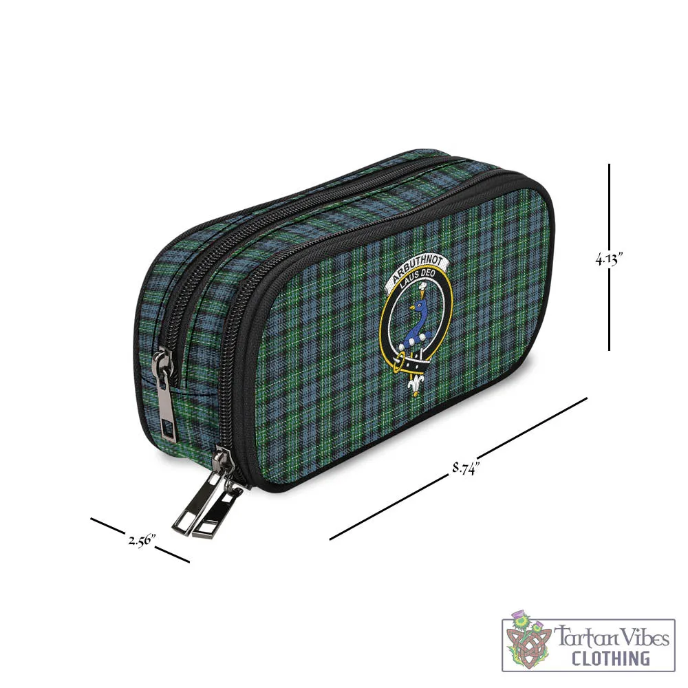 Arbuthnot Tartan Pen and Pencil Case with Family Crest