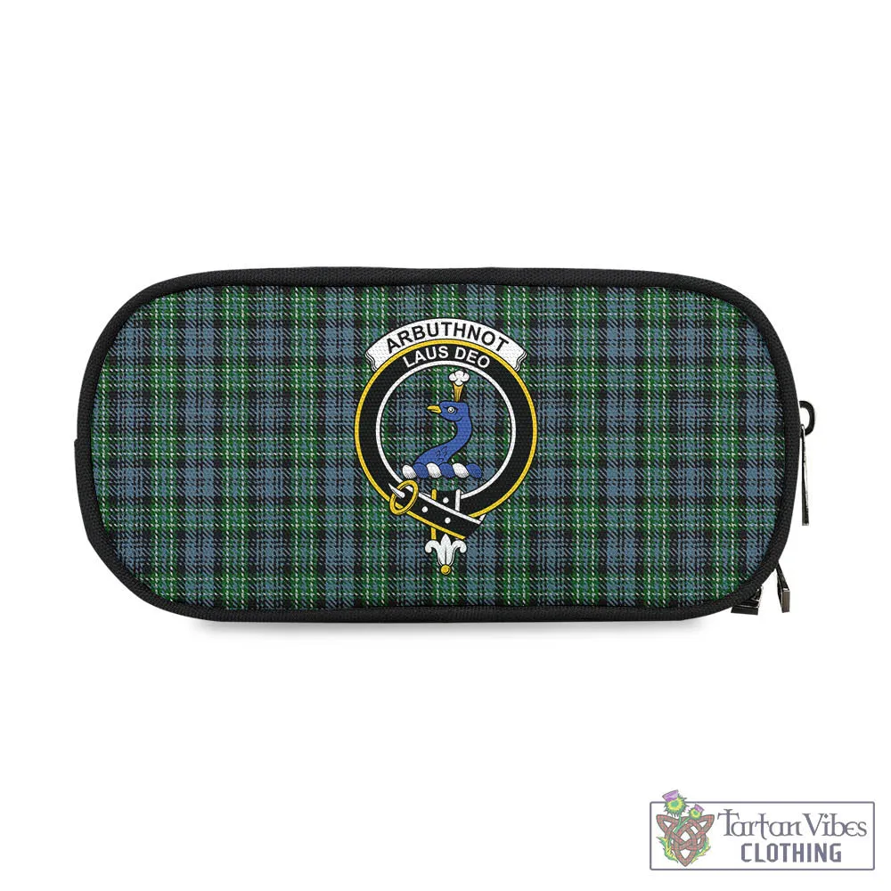 Arbuthnot Tartan Pen and Pencil Case with Family Crest