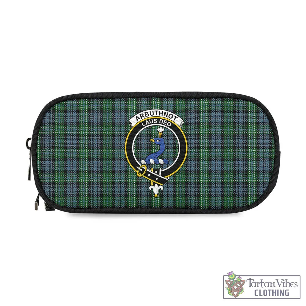 Arbuthnot Tartan Pen and Pencil Case with Family Crest