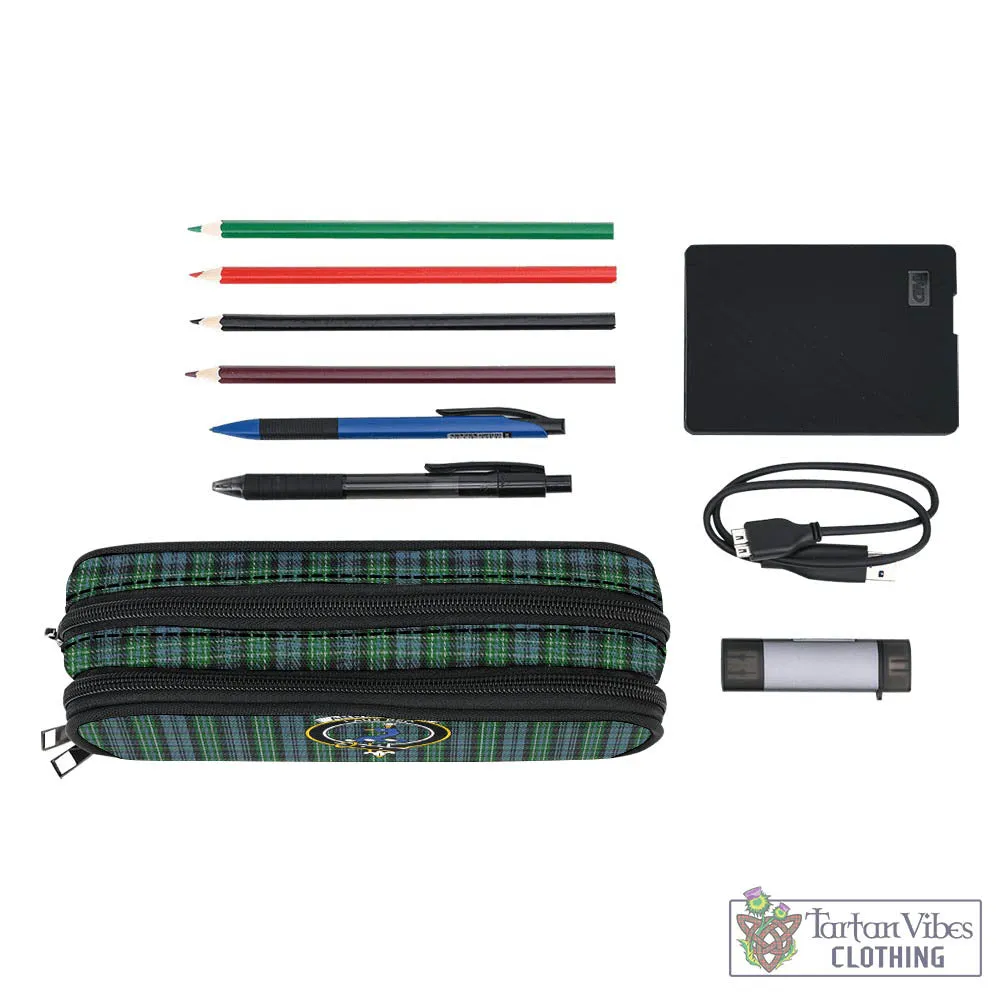 Arbuthnot Tartan Pen and Pencil Case with Family Crest