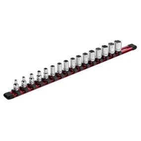 ARES 70201 - 1/4" Red Aluminum Socket Rail