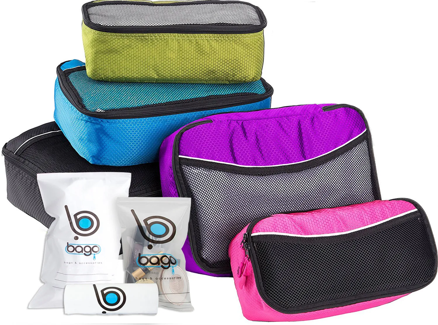 Bago 5 Set Packing Cubes For Travel - Luggage & Bag Organizer