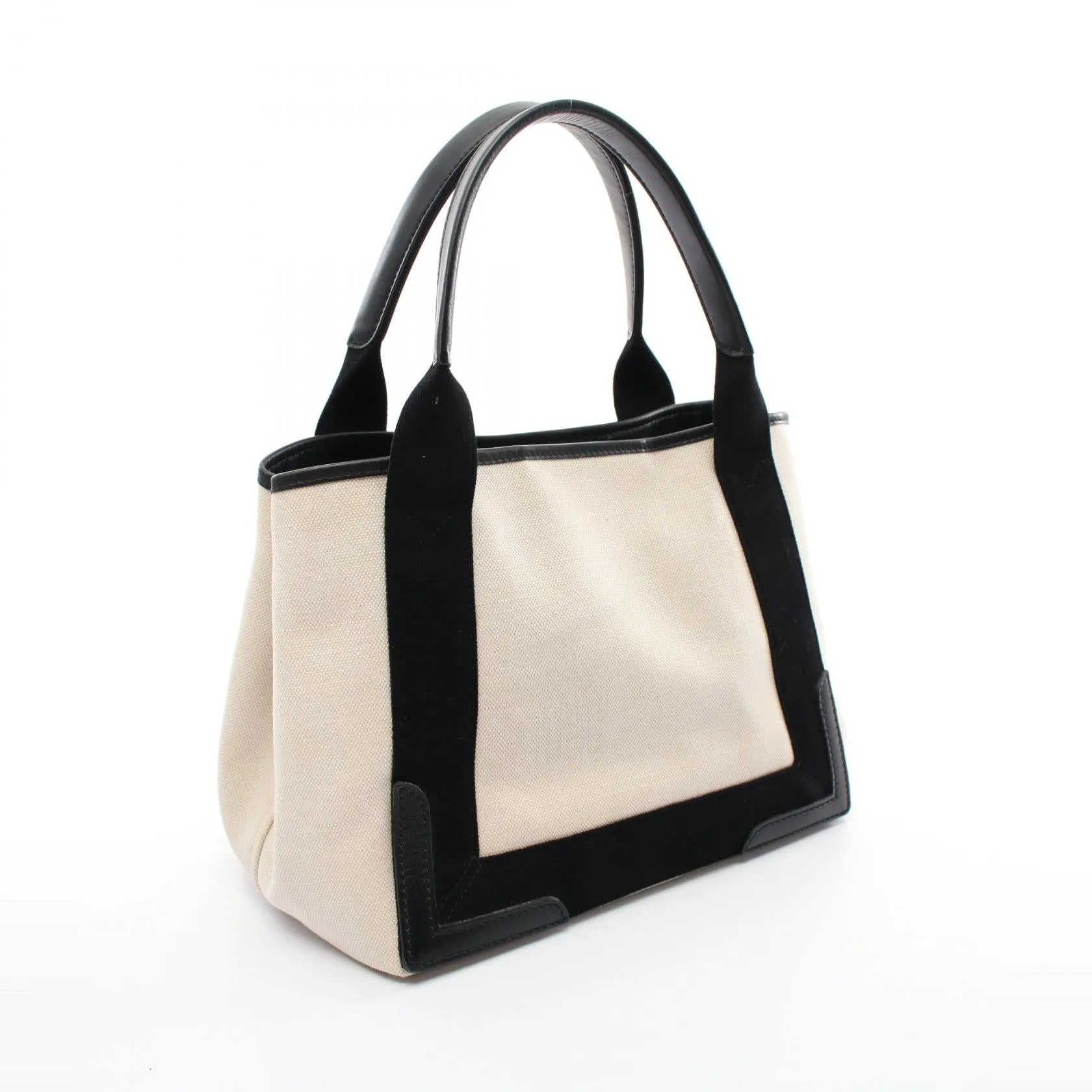 Balenciaga Canvas Leather Navy Cabas S Tote Bag