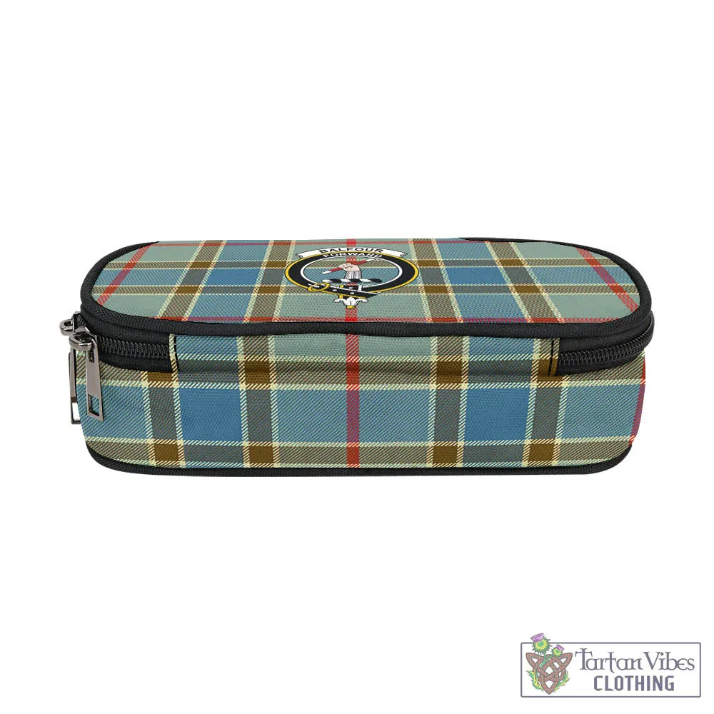 Balfour Blue Tartan Pen and Pencil Case with Family Crest