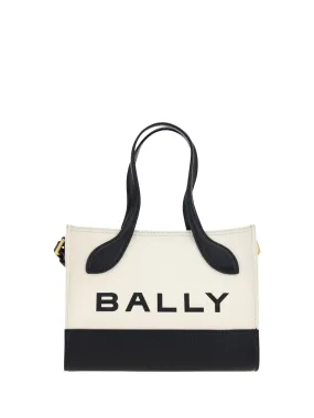 Bally White and Black Leather Mini Handbag