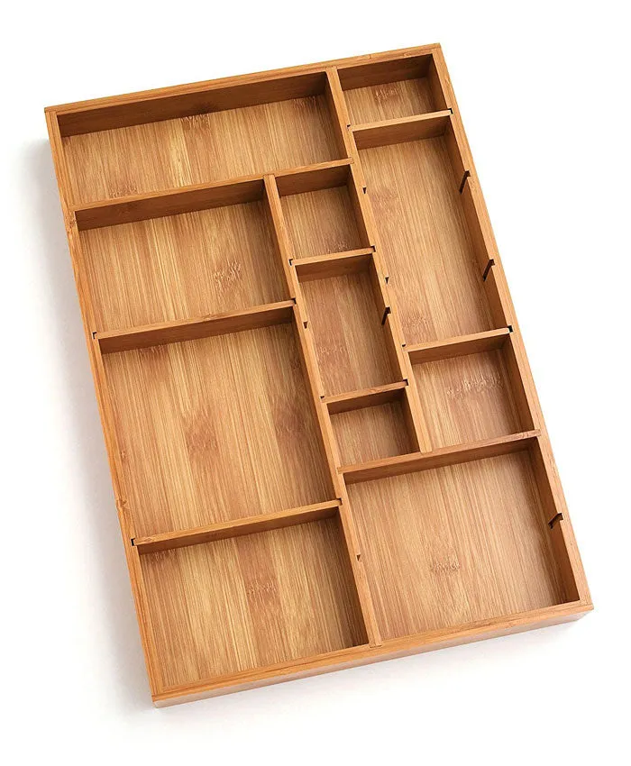 Bamboo Adjustable Drawer Organizer