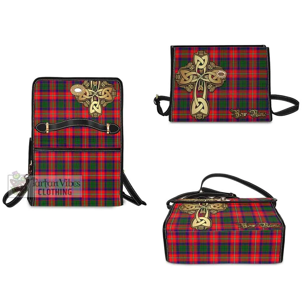 Belshes (Belsches) Tartan Waterproof Canvas Bag Golden Thistle Celtic Cross Style