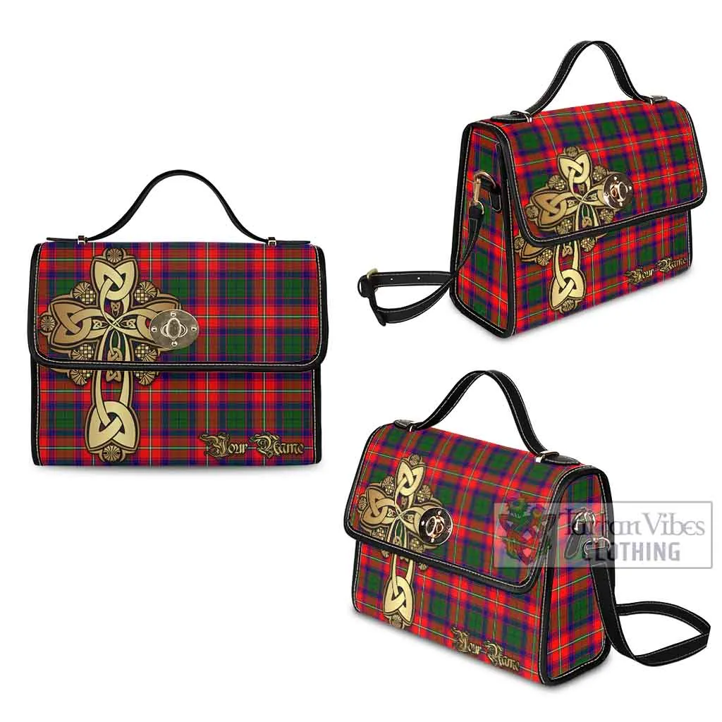 Belshes (Belsches) Tartan Waterproof Canvas Bag Golden Thistle Celtic Cross Style