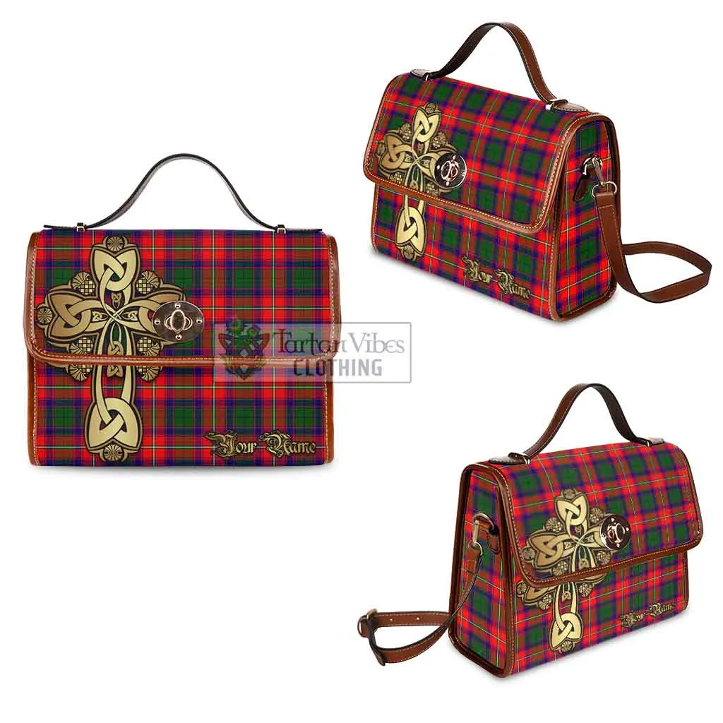 Belshes (Belsches) Tartan Waterproof Canvas Bag Golden Thistle Celtic Cross Style