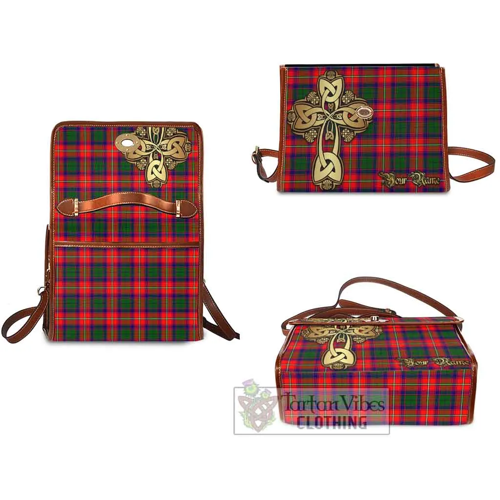 Belshes (Belsches) Tartan Waterproof Canvas Bag Golden Thistle Celtic Cross Style