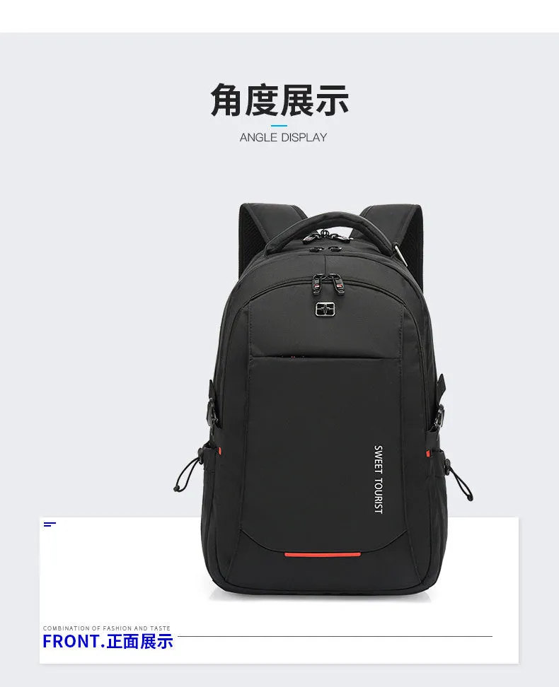 Black high capacity sport outdoor swagger bag backpack for business with European style