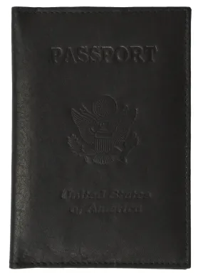 BLIND Genuine Leather USA Passport Cover, Holder and Case for International Travel 151 CF USA