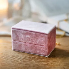 Blush Pink Velvet Bracelet Box