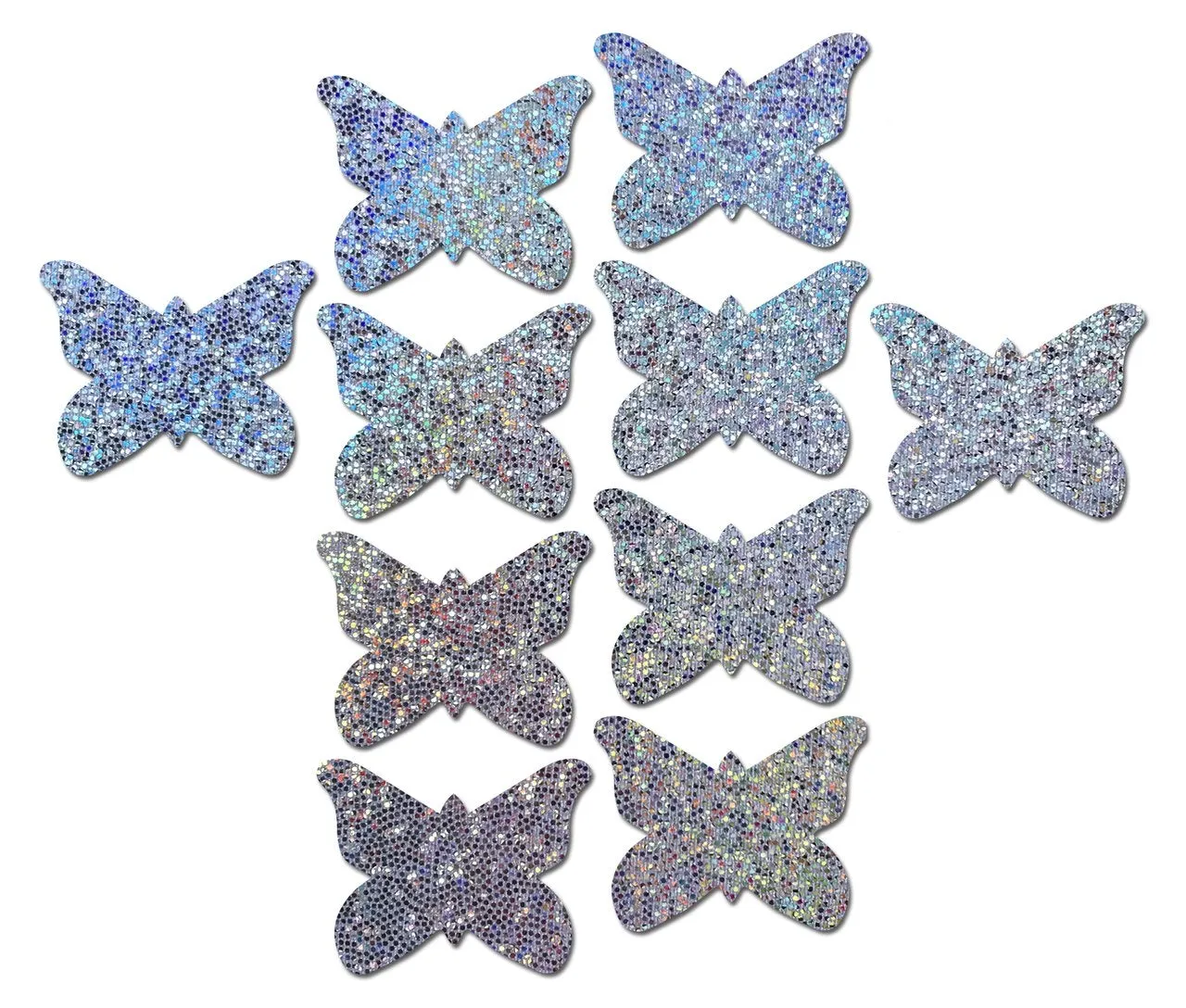 Body Minis: 10 Mini Glitter Butterflies Nipple & Body Pasties