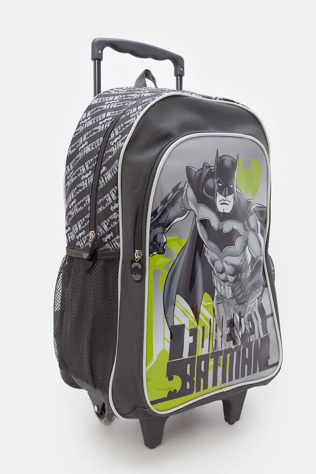 Boys Black And Grey Batman Print  Trolley Set (5 Piece)