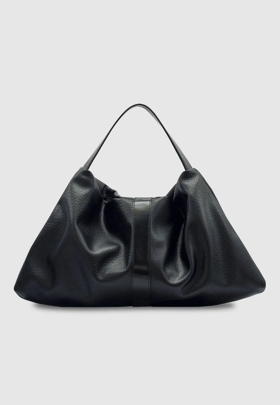 Brie Leon Harlow Slouch Tote Bag Black Nappa