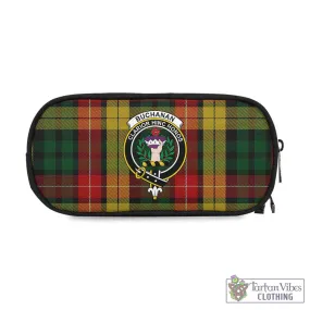 Buchanan Tartan Pen and Pencil Case with Family Crest