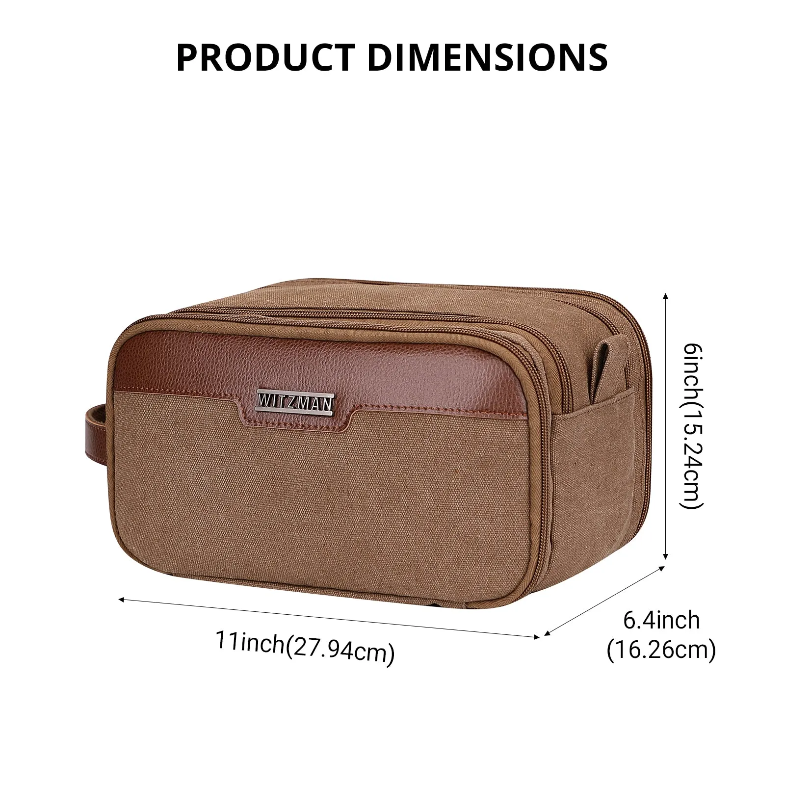 Canvas Toiletry Bag for Men Hanging Dopp Kit