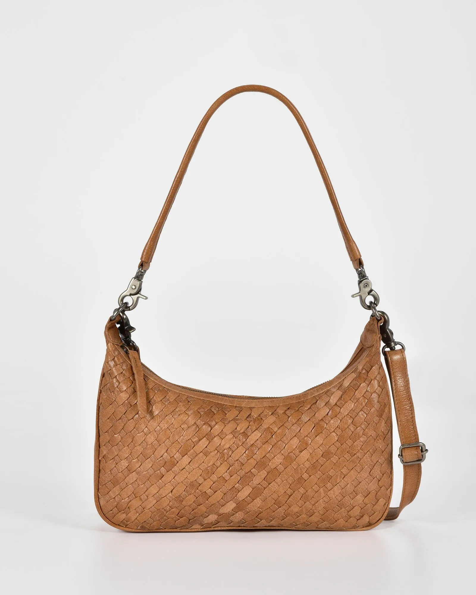 COBB & CO Hughes Woven Leather Shoulder Bag