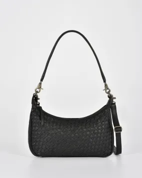 COBB & CO Hughes Woven Leather Shoulder Bag