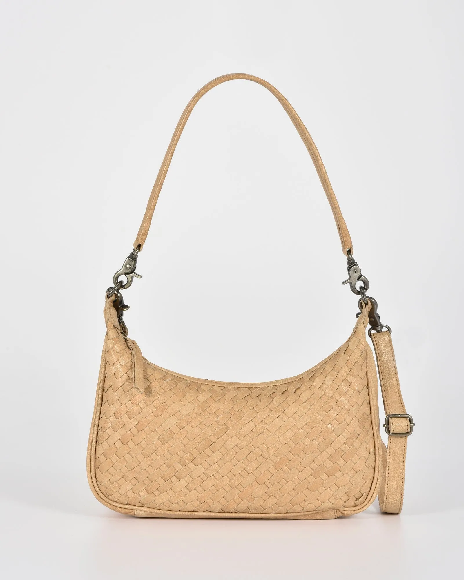 COBB & CO Hughes Woven Leather Shoulder Bag