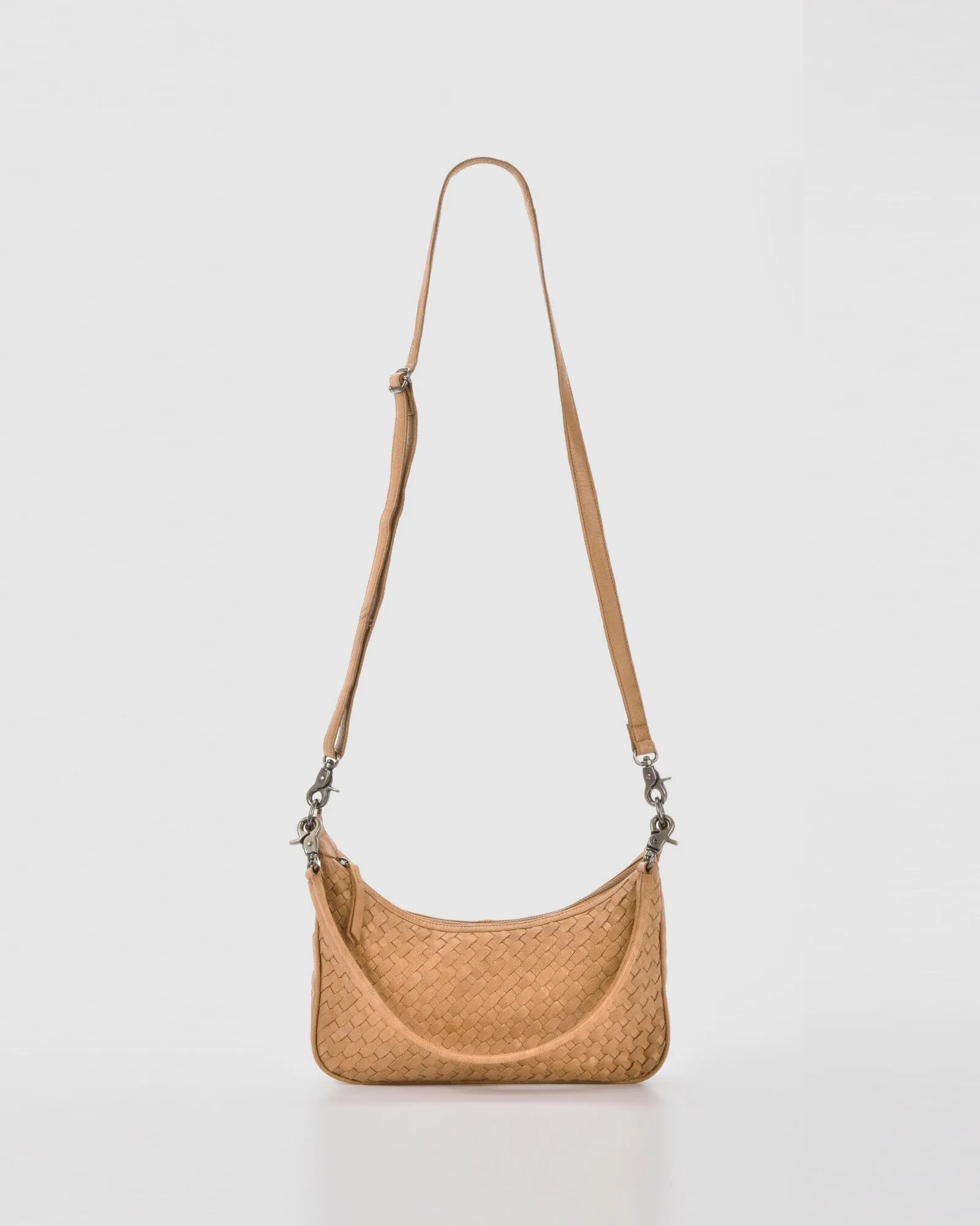 COBB & CO Hughes Woven Leather Shoulder Bag