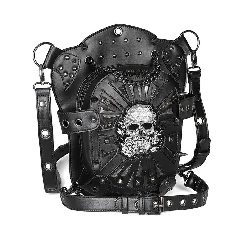 Convertible Skull Design Shoulder Waist Leg Bag