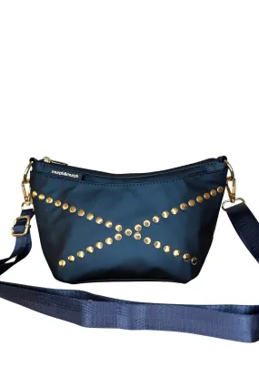 COVE PETITE BAG | Mia Navy x Gold Studs