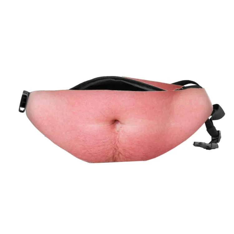 Creative Funny Anti-harassment Artificial Beer Belly Shape Outdoor Bags, Multifunctional Portable Unisex Sports Belly Waist Bag