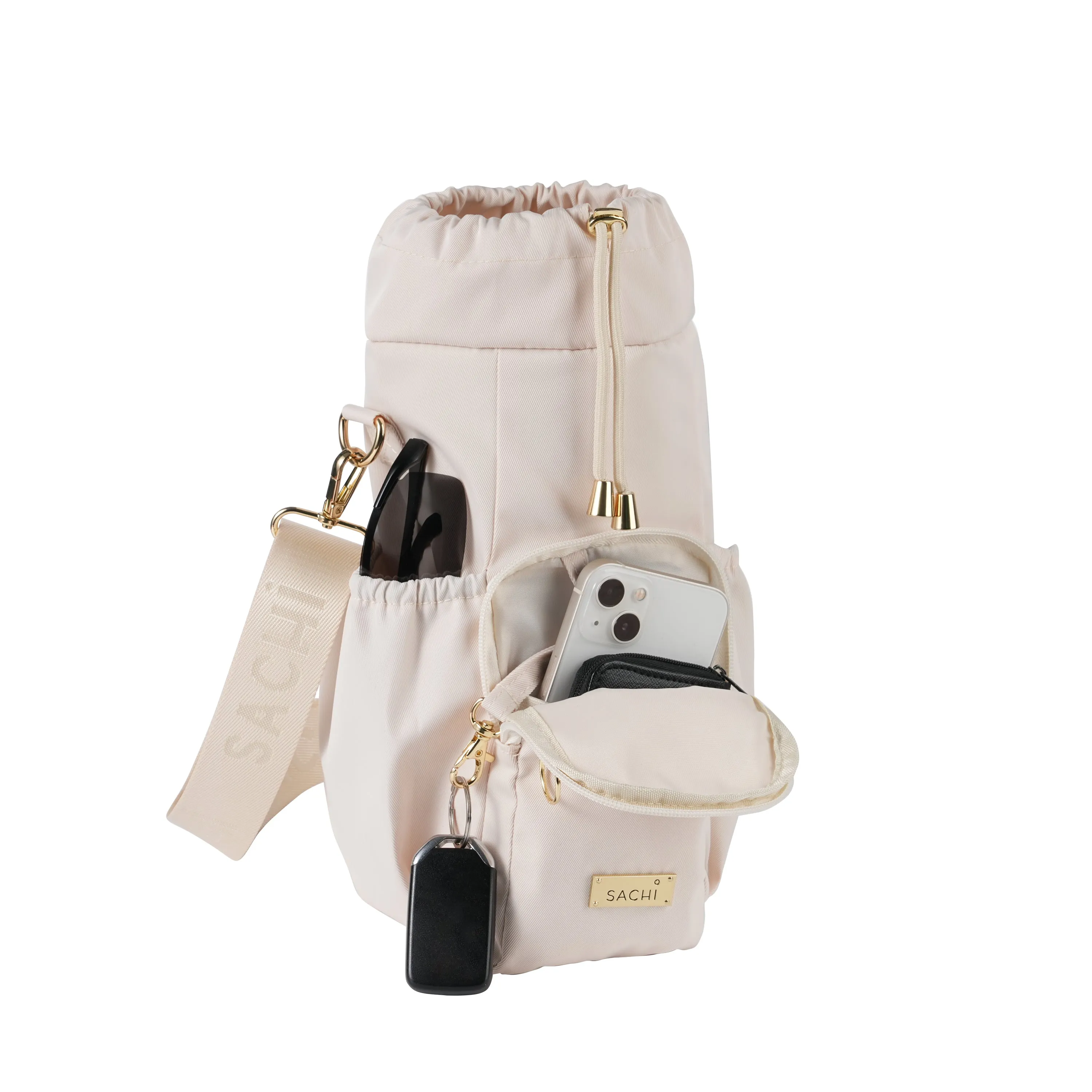 Crossbody Insulated Bottle Bag Alabaster