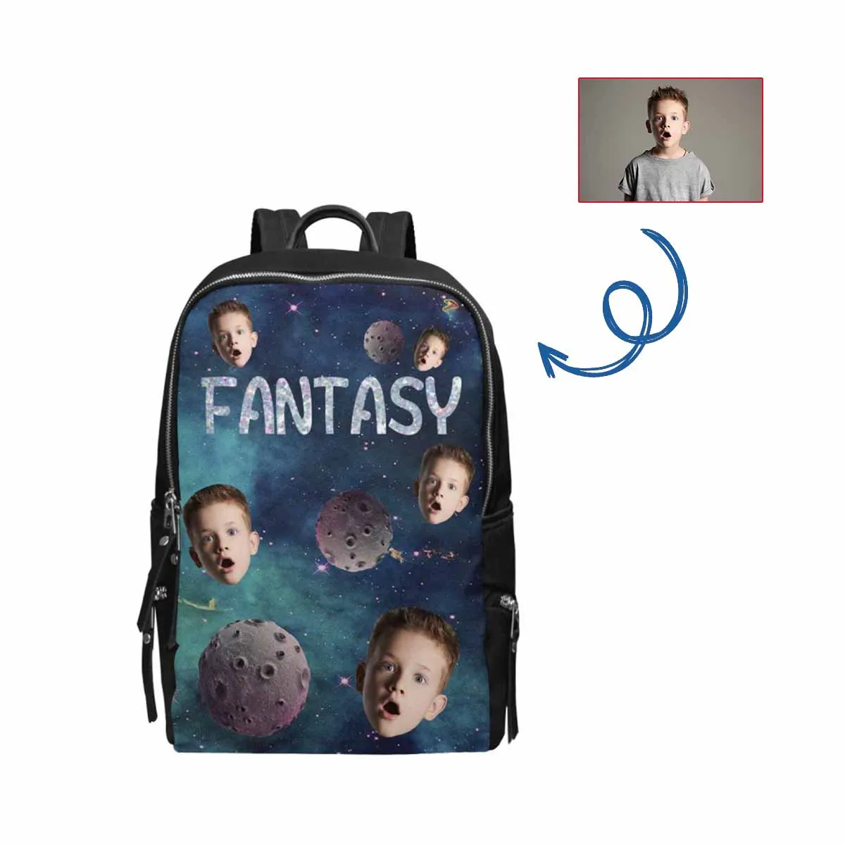 Custom Face Fantasy School Bag